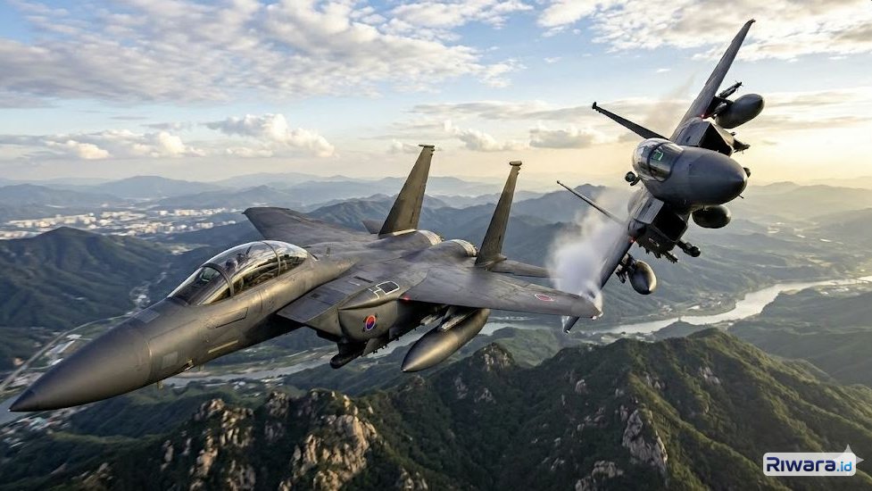 Selfie Berujung Petaka: Jet Tempur F-15K Korea Selatan Tabrakan di Udara Berujung Negara Minta Maaf